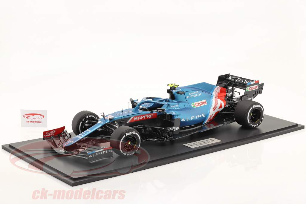 Esteban Ocon Alpine A521 #31 winnaar Hongarije GP formule 1 2021 1:8 HC Models