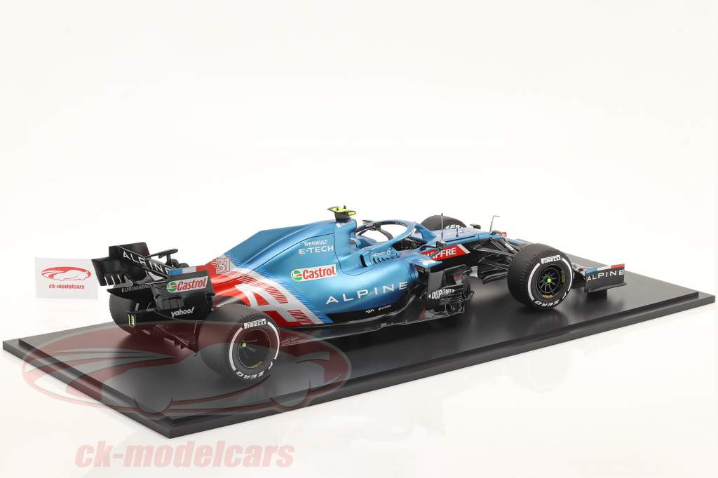 Esteban Ocon Alpine A521 #31 winnaar Hongarije GP formule 1 2021 1:8 HC Models