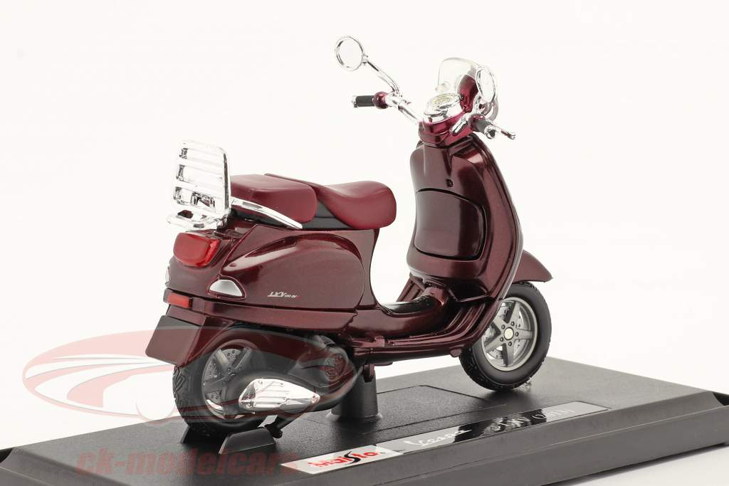 Piaggio Vespa LXV Année de construction 2013 rouge foncé 1:18 Maisto