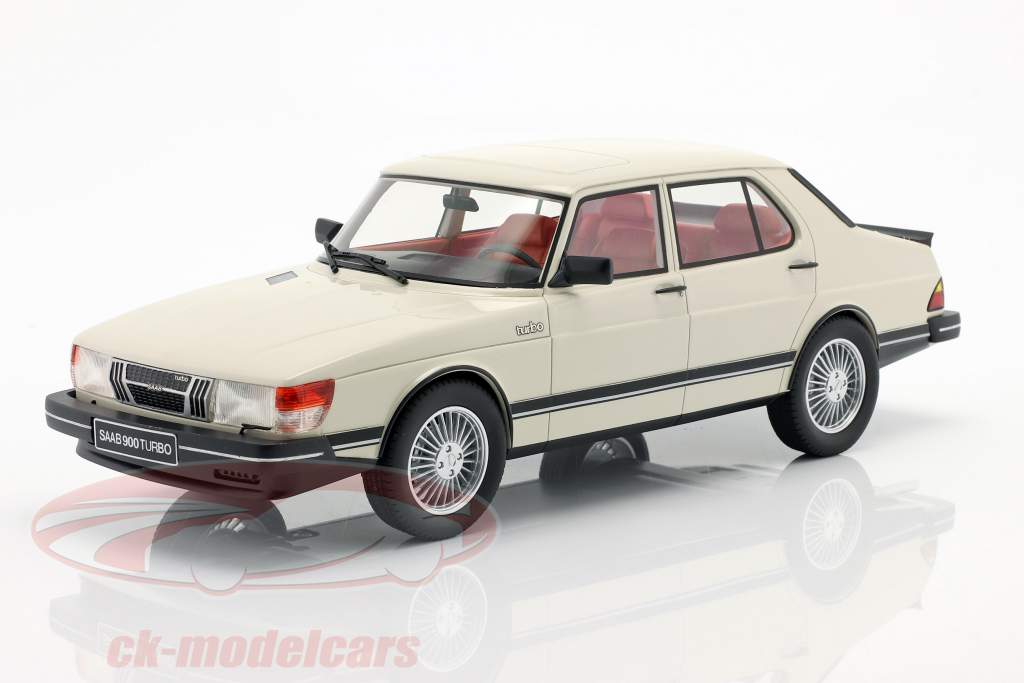 Saab 900 Turbo 4 puertas Año de construcción 1983 blanco 1:18 Cult Scale