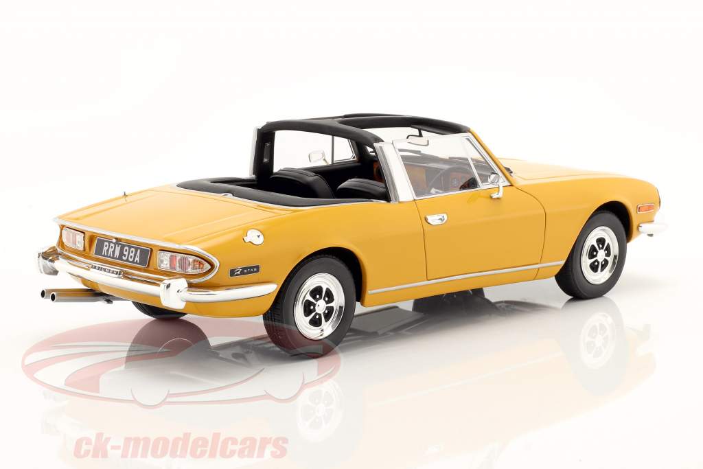 Triumph Stag MK1 Byggeår 1970 safran gul 1:18 Cult Scale