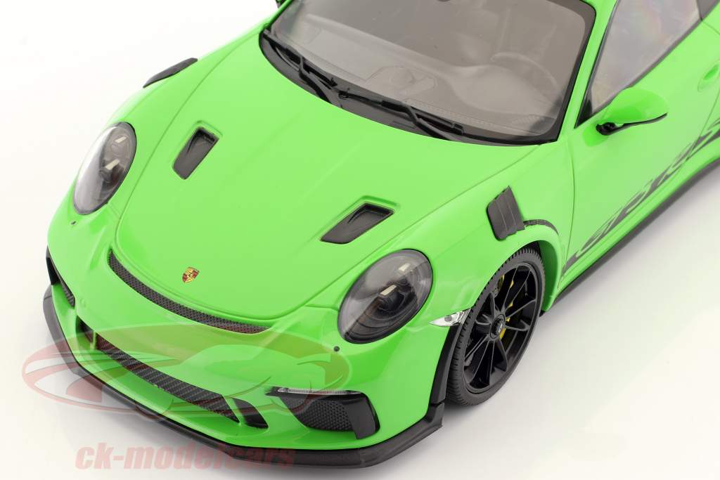 Porsche 911 (991 II) GT3 RS Année de construction 2019 lizard vert / le noir jantes 1:18 Minichamps