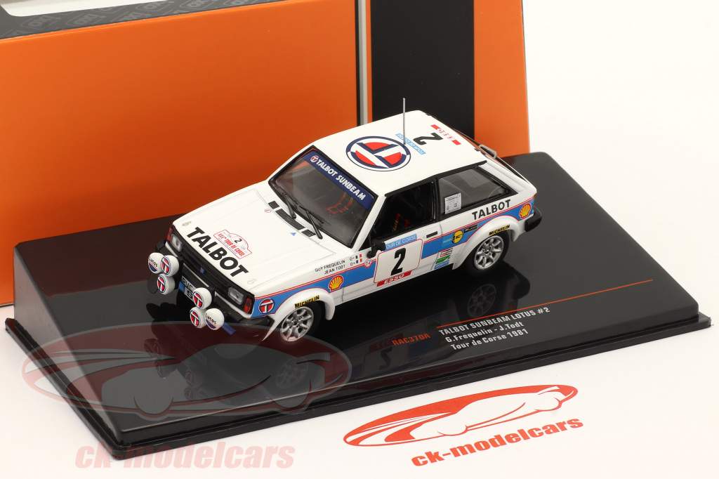 Talbot Sunbeam Lotus #2 2nd Rallye Tour de Corse 1981 Frequelin, Todt 1:43 Ixo