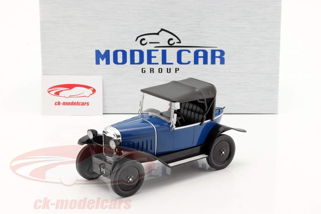Opel 4 PS Byggeår 1922 mørkeblå / sort 1:18 ModelCar Group