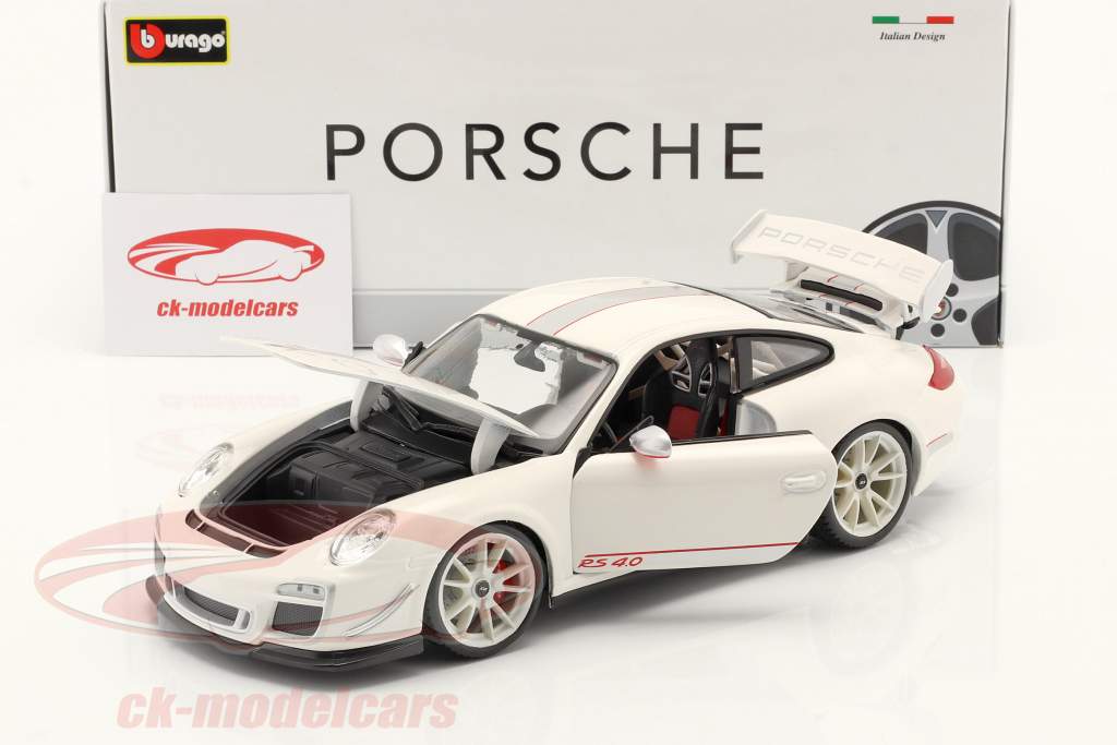 保时捷911（997）GT3 RS 4.0建造年份2011白色1:18 Bburago