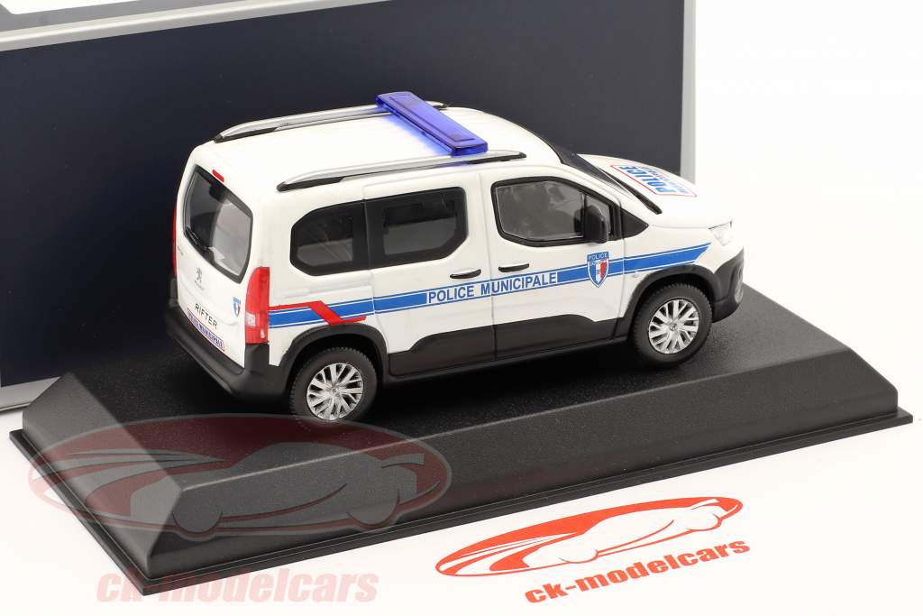 Peugeot Rifter Police Municipale 2019 blanco / azul 1:43 Norev