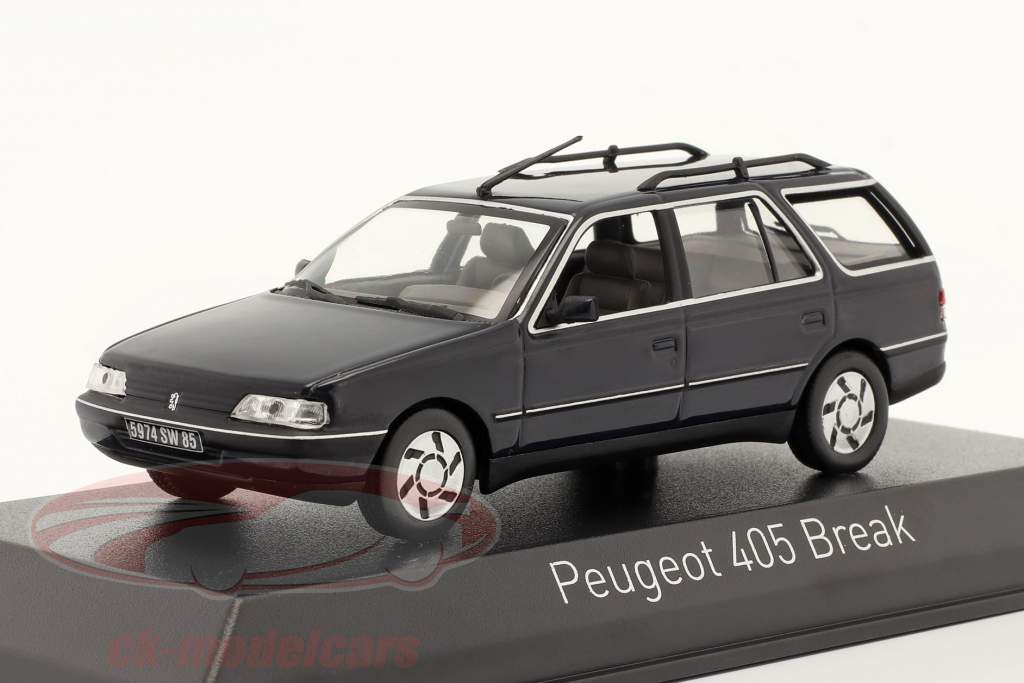 Peugeot 405 Break Année de construction 1991 bleu foncé 1:43 Norev