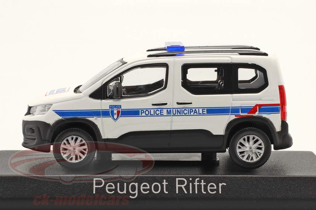 Peugeot Rifter Police Municipale 2019 blanco / azul 1:43 Norev