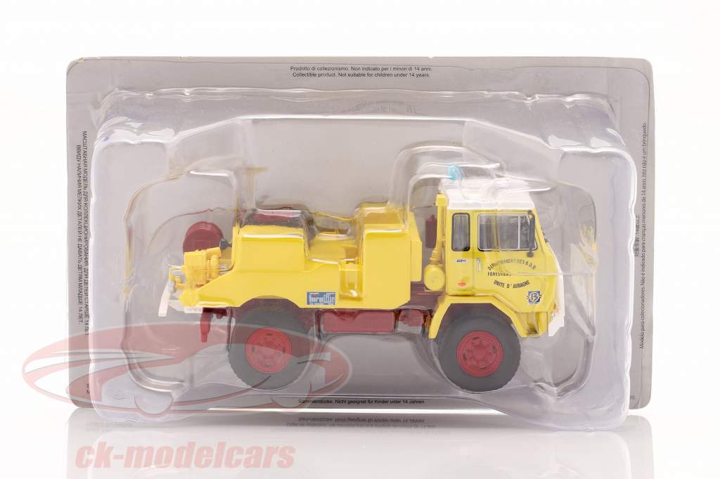 Iveco Biro-Unic 75PC pompiers Année de construction 1975 jaune 1:43 Altaya