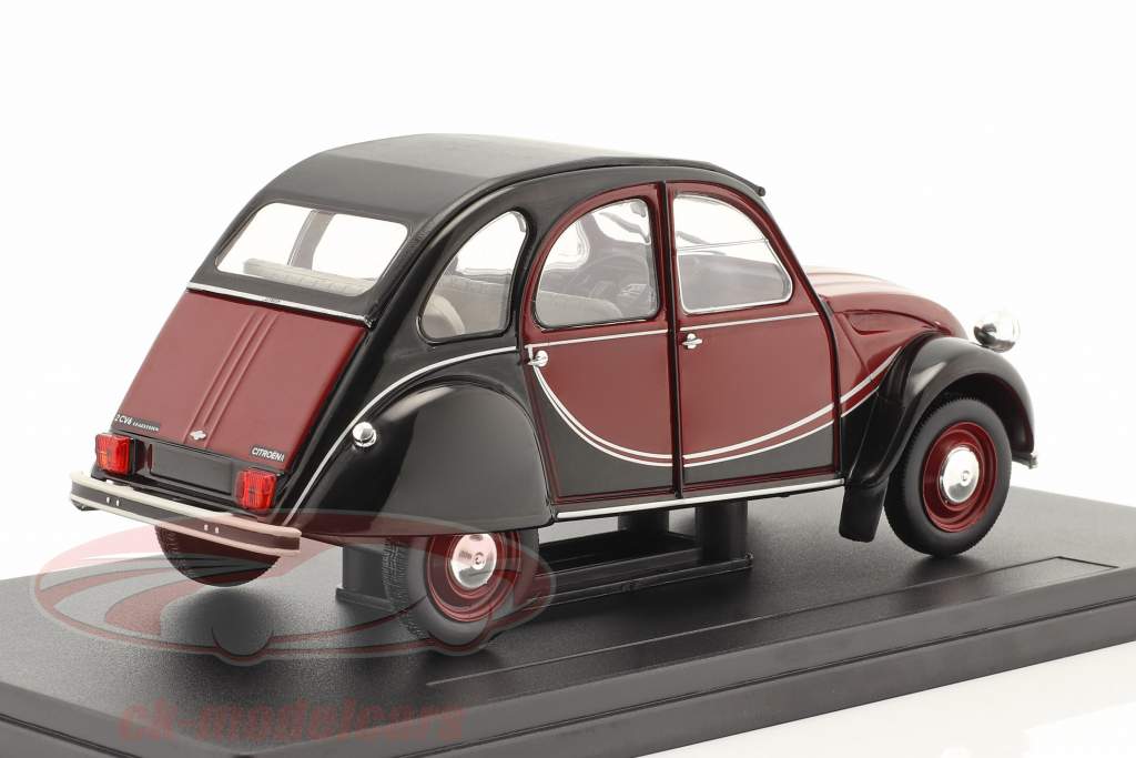 Citroen 2CV Charleston Año de construcción 1982 rojo oscuro / negro 1:24 Hachette