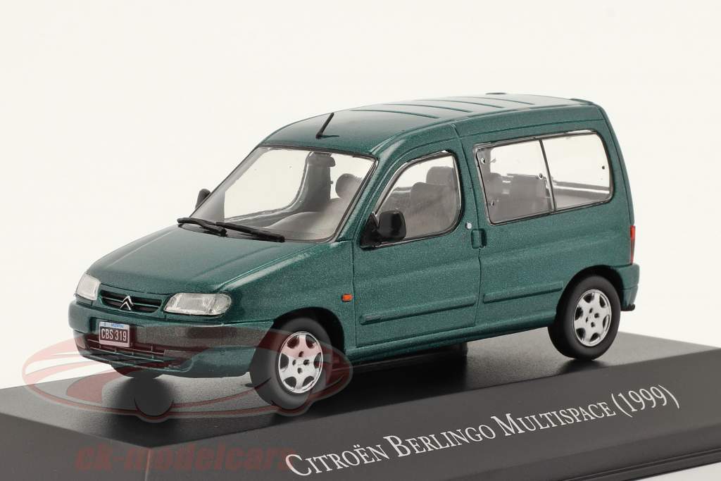 Citroen Berlingo Multispace Ano de construção 1999 verde metálico 1:43 Altaya