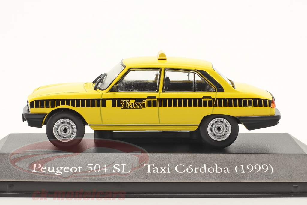 Peugeot 504 SL Taxi Cordoba 1999 gul / sort 1:43 Hachette