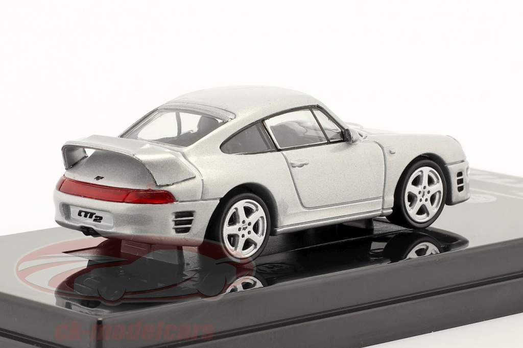 Porsche RUF CTR2 LHD silver 1:64 Paragon Models