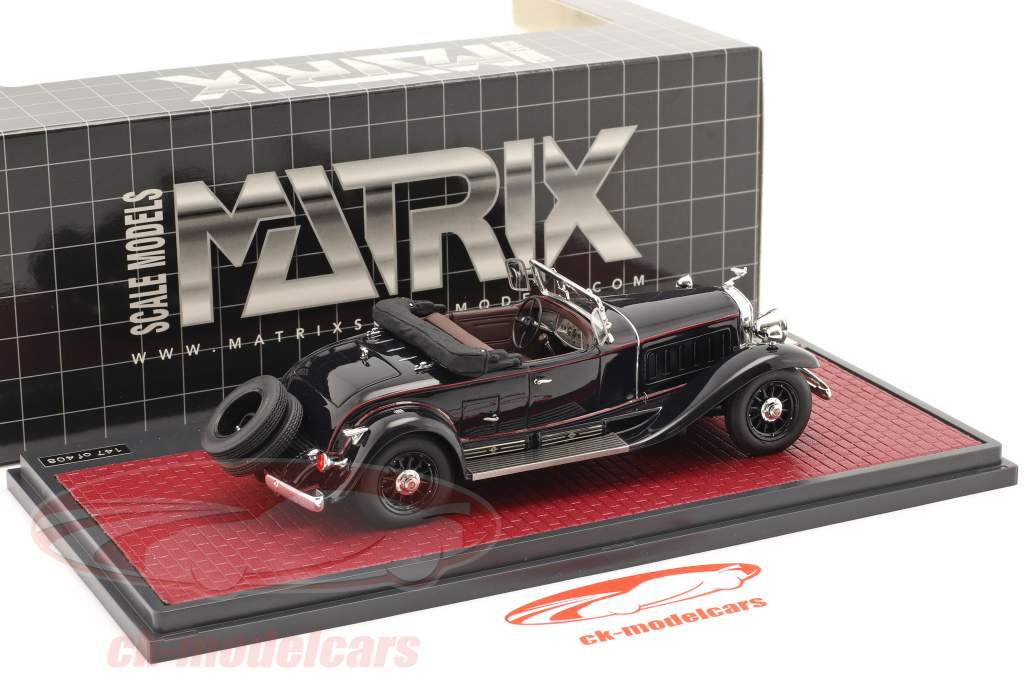 Cadillac V-16 452 roadster Fleetwood Open Top 1930 bleu foncé 1:43 Matrix