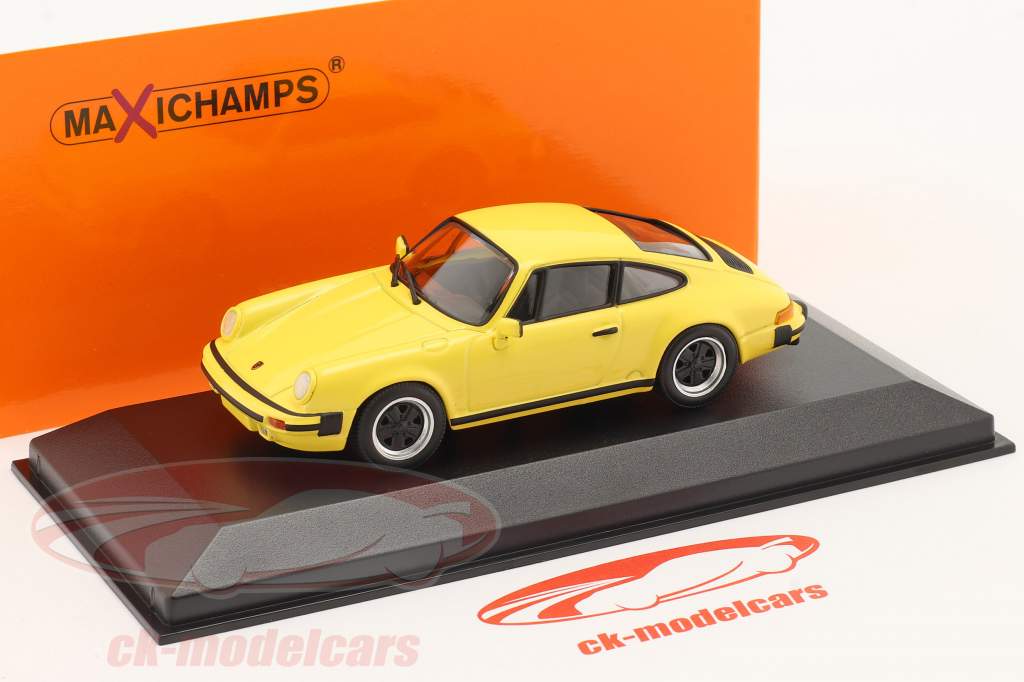 Porsche 911 SC Année de construction 1979 jaune 1:43 Minichamps