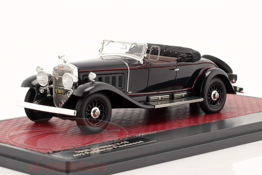 Cadillac V-16 452 roadster Fleetwood Open Top 1930 bleu foncé 1:43 Matrix