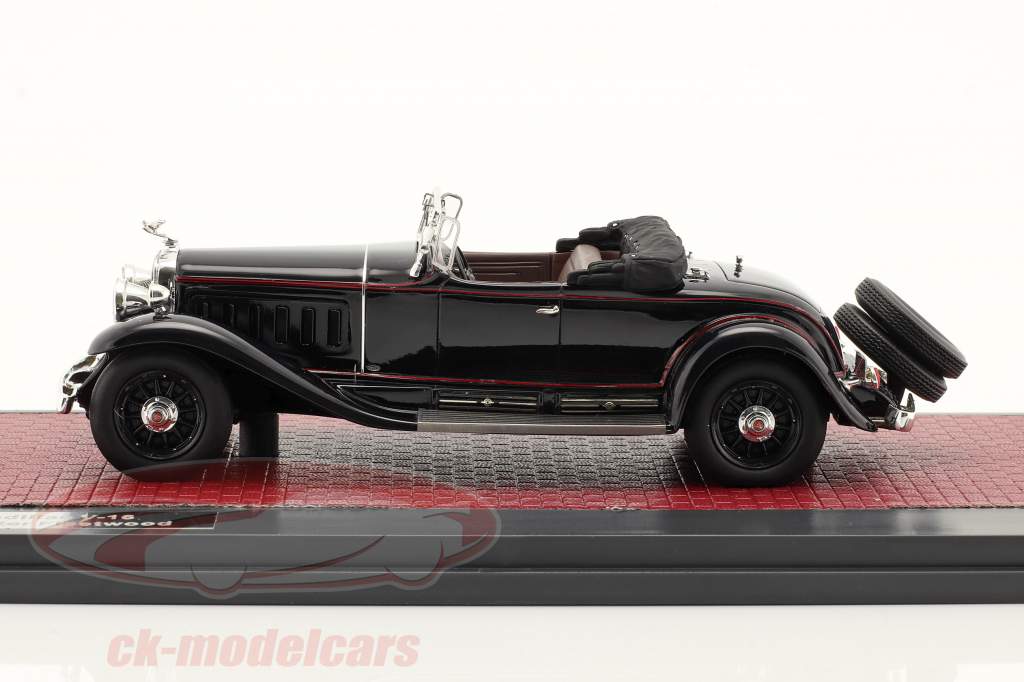 Cadillac V-16 452 roadster Fleetwood Open Top 1930 bleu foncé 1:43 Matrix