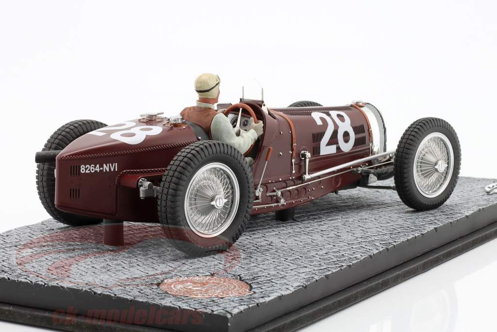 ミニカー　1/18 ブガッティ タイプ59 1934年モナコGP #28 Tazio Nuvolari [11800228M] ブガッティタイプ59-1934モナコGP-ヌヴォラーリ – Amalgam