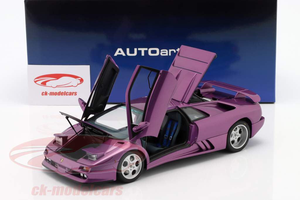 ミニカー AUTOart Lamborghini Diablo 1/18 Lamborghini Diablo SE30 Viola Purple Metallic 1/18 Model Car