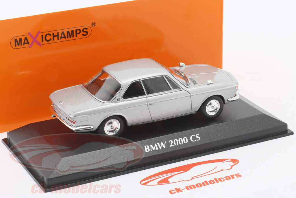 BMW 2000 CS Coupe year 1967 silver 1:43 Minichamps