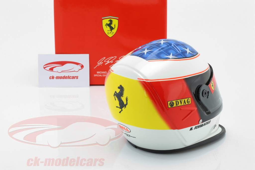 M. Schumacher Scuderia Ferrari # Winner Spanish GP formula 1 1996 helmet 1:2 Bell