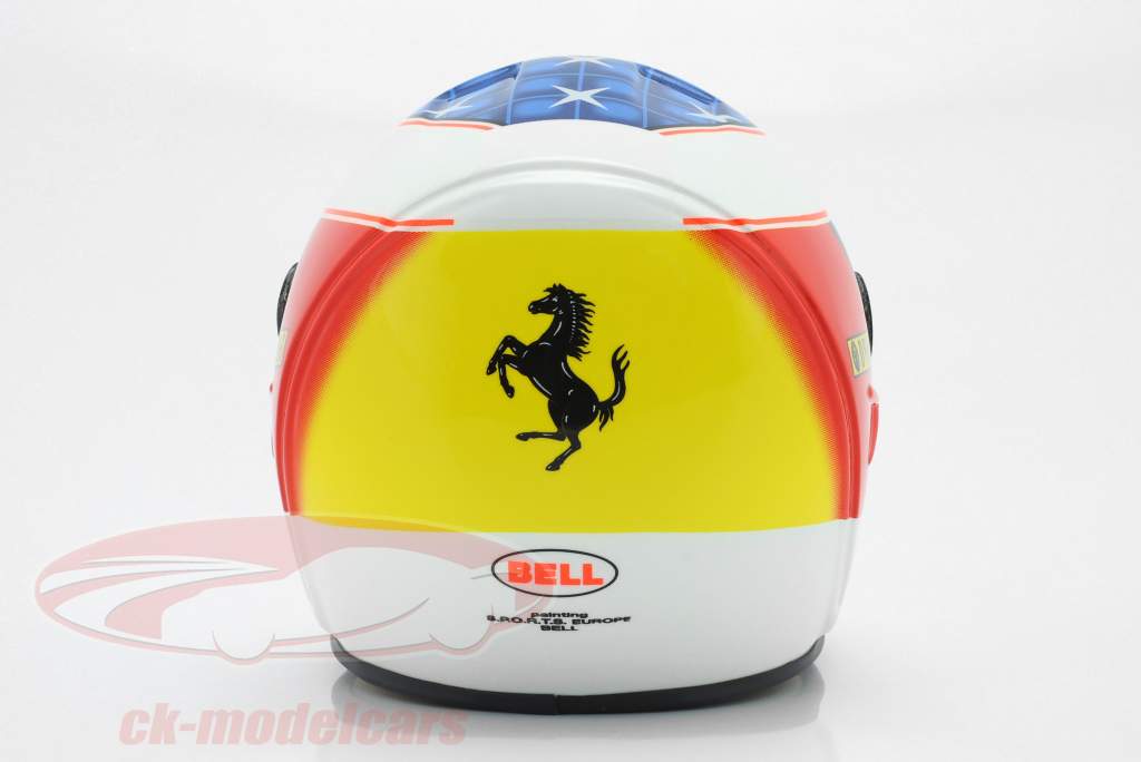 M. Schumacher Scuderia Ferrari # Winner Spanish GP formula 1 1996 helmet 1:2 Bell