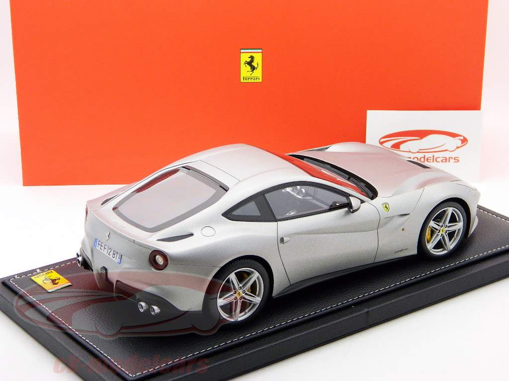 Ferrari F12 Berlinetta 2012 matt aluminium silver 1:18 BBR