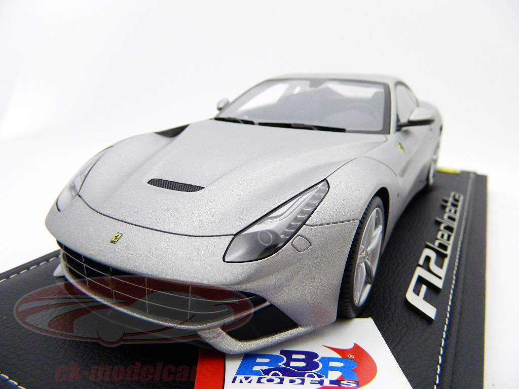 Ferrari F12 Berlinetta 2012 matt aluminium silver 1:18 BBR