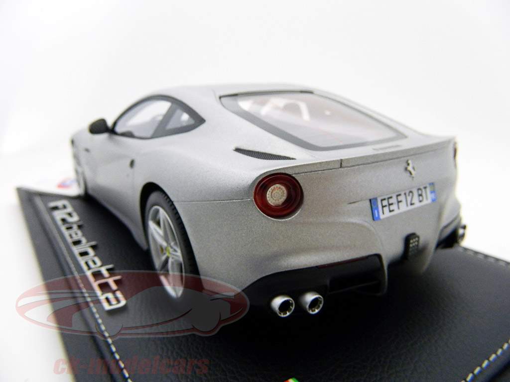 Ferrari F12 Berlinetta 2012 matt aluminium silver 1:18 BBR