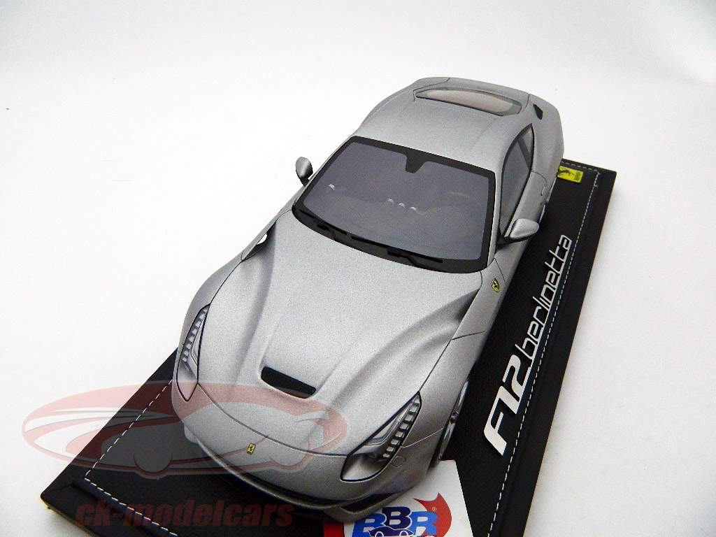 Ferrari F12 Berlinetta 2012 matt aluminium silver 1:18 BBR