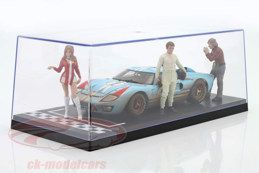 Vitrina singola con Pole-Position e Start / Finish Line 1:18 Triple9