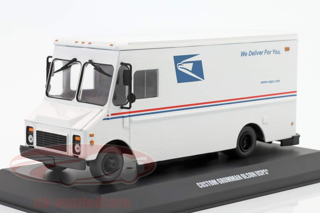 Custom Grumman Olson バン USPS 白 1:43 Greenlight
