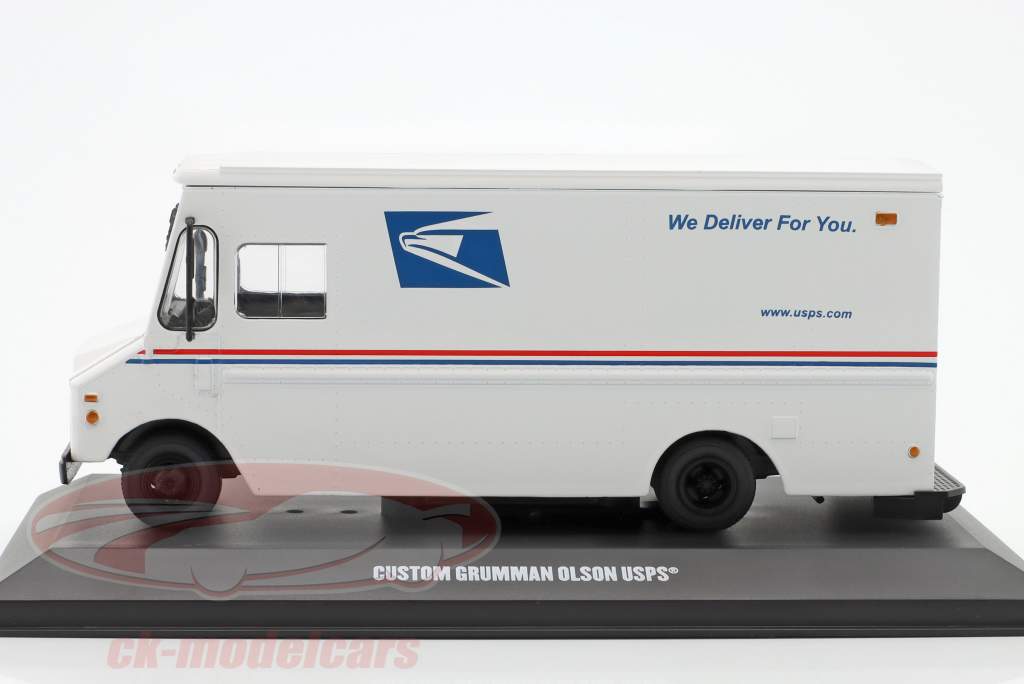 Custom Grumman Olson furgão USPS Branco 1:43 Greenlight