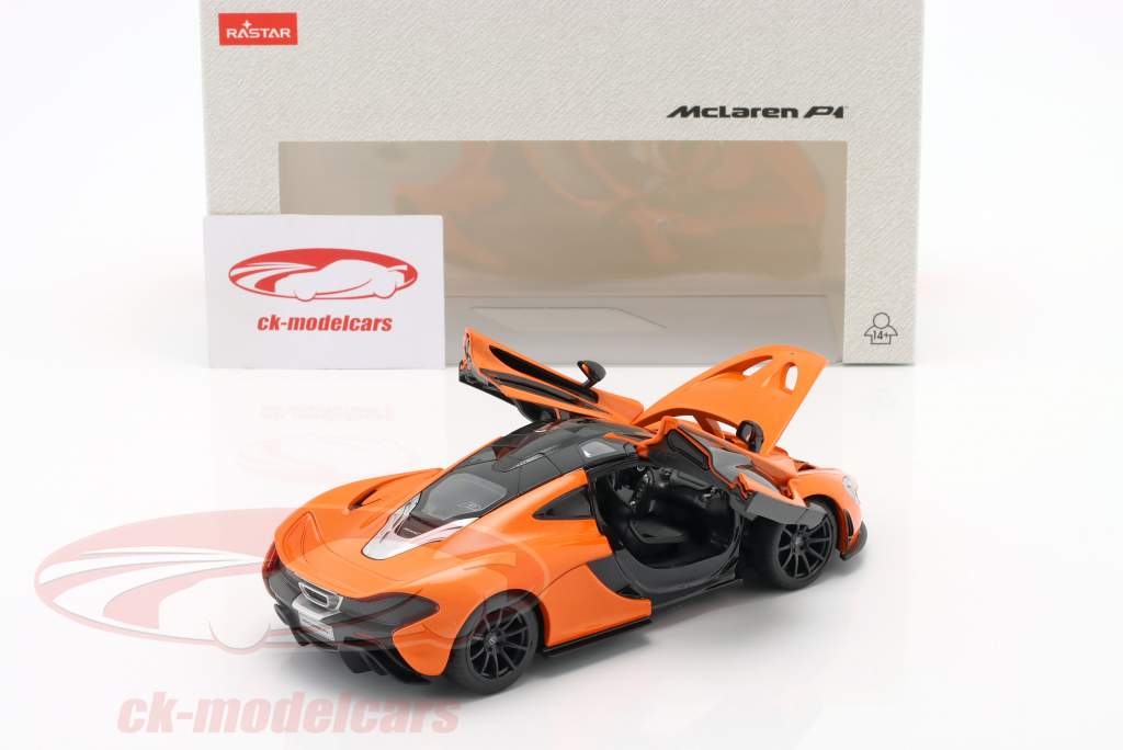 McLaren P1 year 2017 orange 1:24 Rastar