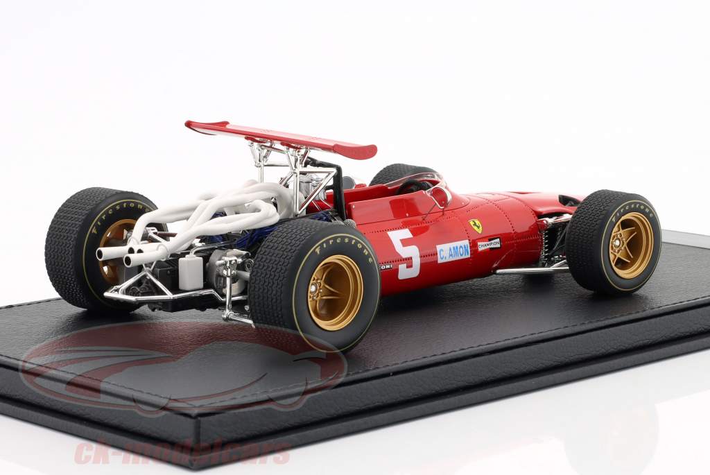 Chris Amon Ferrari 312 #5 2do británico GP fórmula 1 1968 1:18 GP Replicas