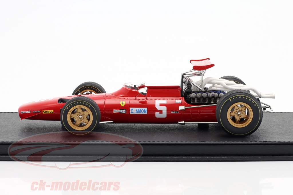 Chris Amon Ferrari 312 #5 2do británico GP fórmula 1 1968 1:18 GP Replicas