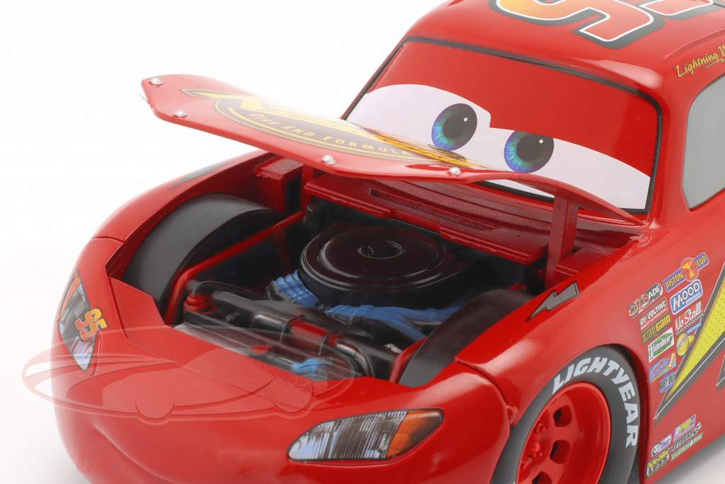 ミニカー jada toys Cars Lightning McQueen Jadatoys 1:24 Lightning McQueen #95 Disney Movie Cars red