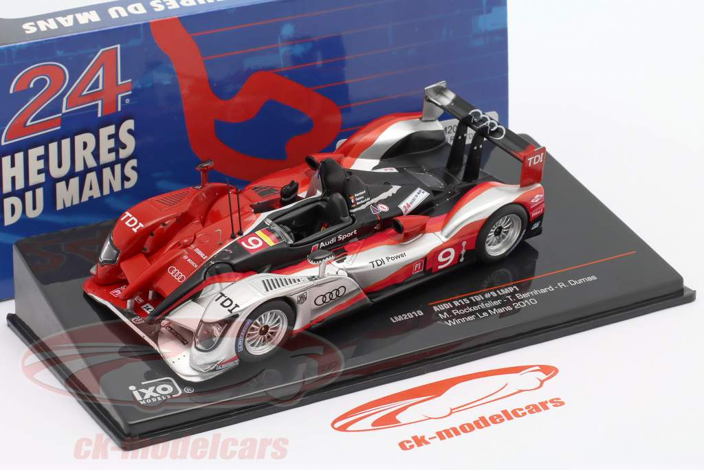 Audi R15 TDI #9 Sieger 24h LeMans 2010 Rockenfeller, Bernhard, Dumas 1:43 Ixo