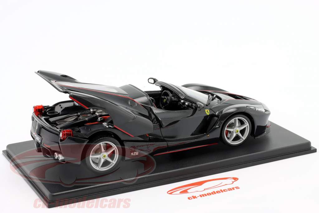 Ferrari LaFerrari Aperta 建設年 2016 黒 1:24 Bburago