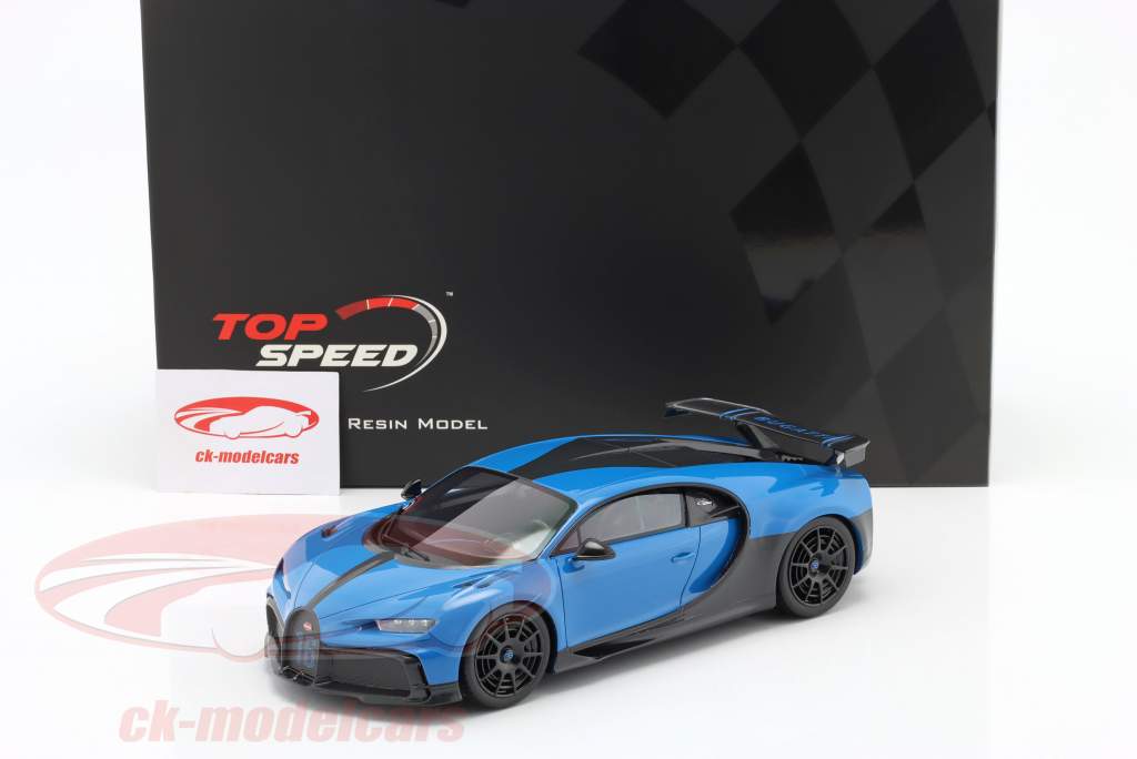 Bugatti Chiron Pur Sport Byggeår 2020 blå / sort 1:18 TrueScale