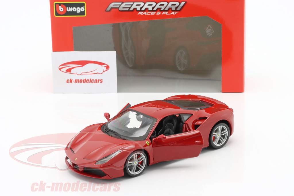 Ferrari 488 GTB Byggeår 2015-2019 Rød 1:24 Bburago