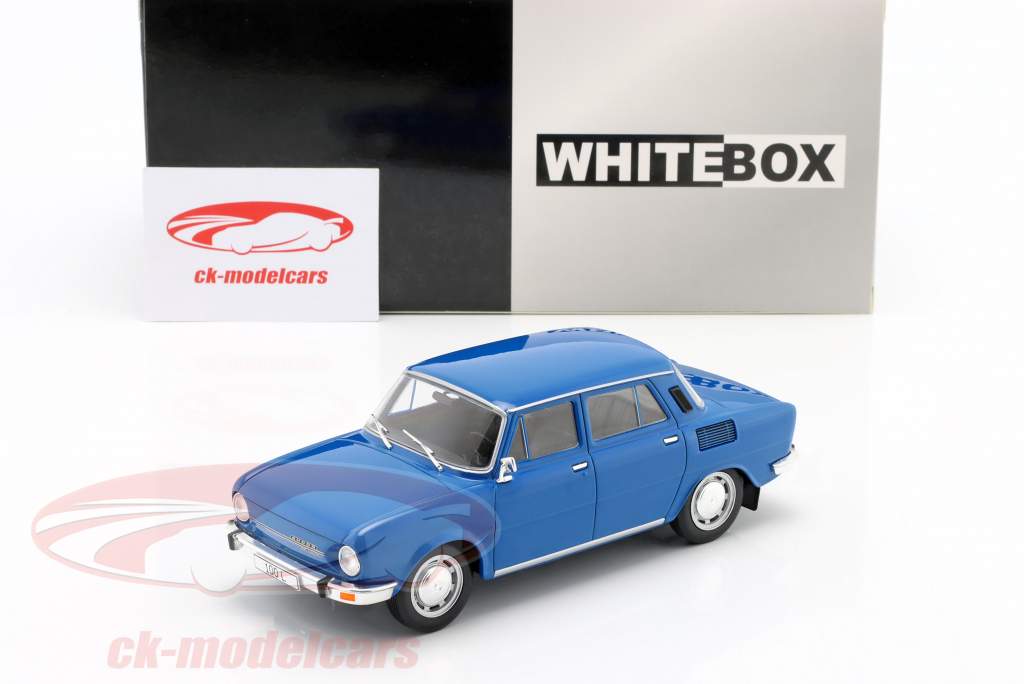 Skoda 100L year 1974 blue 1:24 WhiteBox