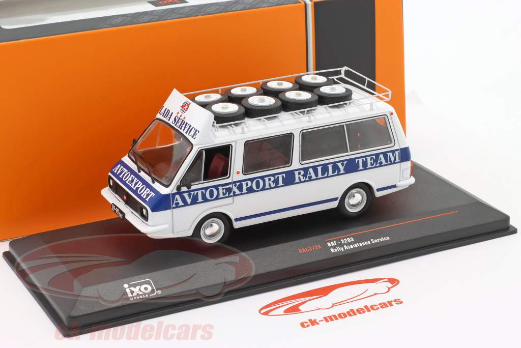 RAF-2203 Van Rallye Assistance Latvia Rally Team 1:43 Ixo