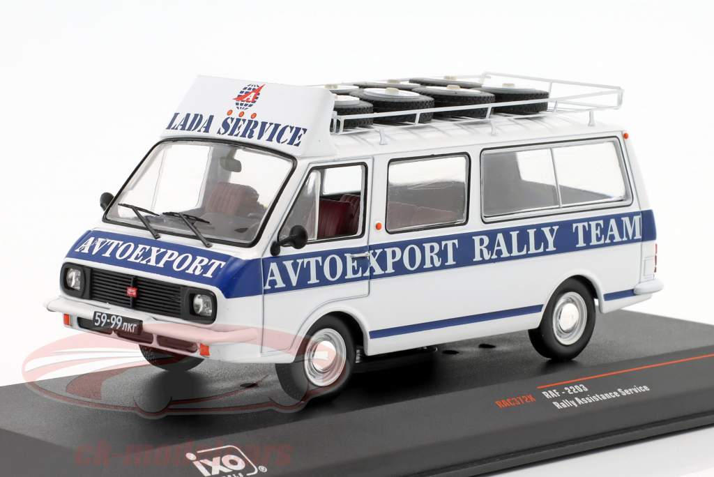 RAF-2203 Van Rallye Assistance Latvia Rally Team 1:43 Ixo