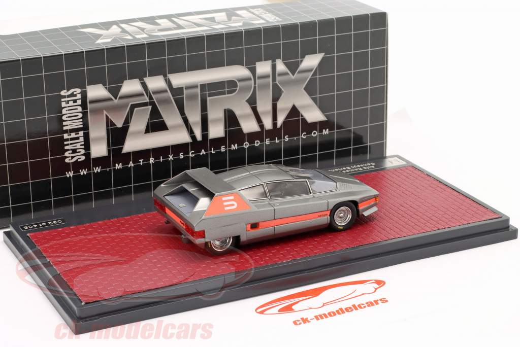 Alfa Romeo Navajo Concept Car Bertone 1976 Cinza metálico 1:43 Matrix