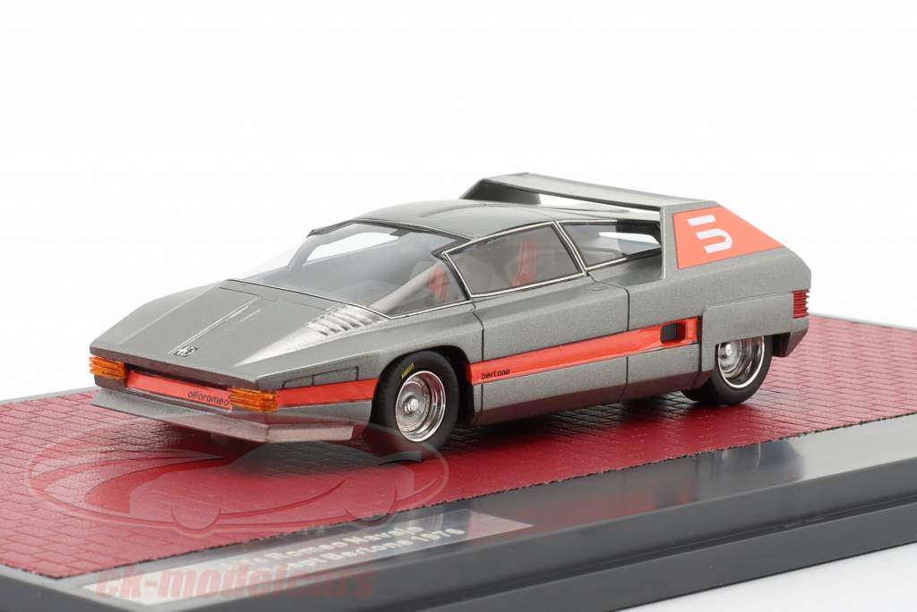 Alfa Romeo Navajo Concept Car Bertone 1976 Cinza metálico 1:43 Matrix
