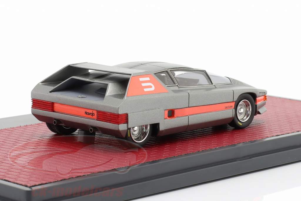 Alfa Romeo Navajo Concept Car Bertone 1976 Cinza metálico 1:43 Matrix
