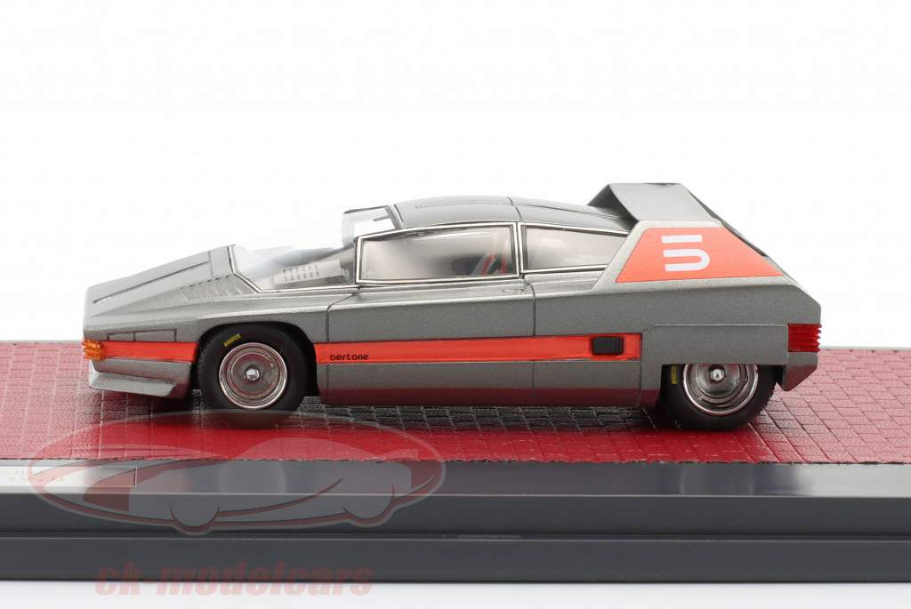 Alfa Romeo Navajo Concept Car Bertone 1976 Cinza metálico 1:43 Matrix