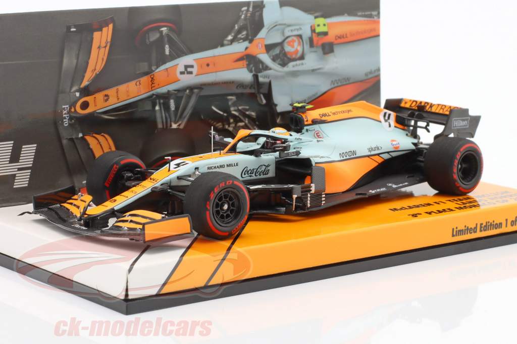 Lando Norris McLaren MCL35M #4 第三 Monaco GP 公式 1 2021 1:43 Minichamps