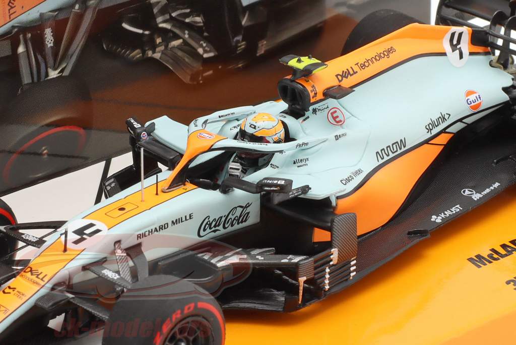 Lando Norris McLaren MCL35M #4 3rd Monaco GP formula 1 2021 1:43 Minichamps